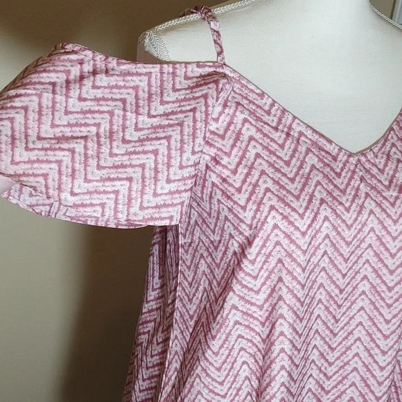 Lagaci Women's Cold Shoulder Blouse - Picture 2 of 5